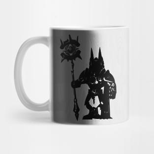 Anubis minimal silhouette white Mug